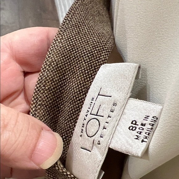 LOFT Elegant Brown A-Line Skirt - Picture 2 of 7